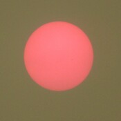 Smoke-covered sun