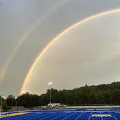 A Double Rainbow at Memorial Field in Butler, New Jersey.