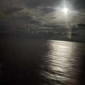 La lune sur le fleuve st-Laurent