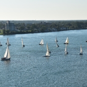Sailboats on the St. Clair River