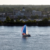 A sail boat of St. Clair River