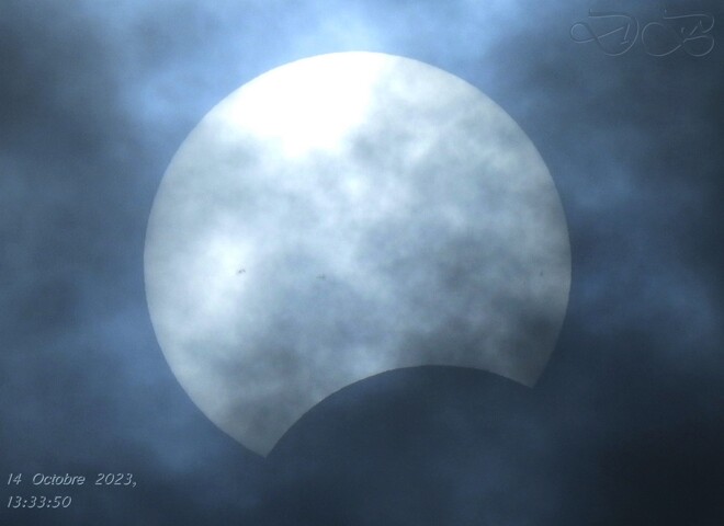 Éclipse Partiel 14 Oct 2023 Trois-Rivières Trois-Rivières, QC