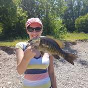 My Daughter's first Smallmouth
