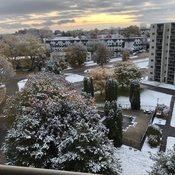 First snow from my new apartment building
