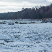 Rivière Chaudière en Beauce, en hiver