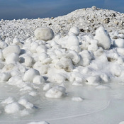 Ice balls on Wasaga beach