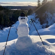 Meet ski-man the snowman