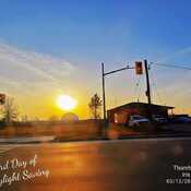 March 13 2024 15C Beautiful Sunset ! 3rd day of Daylight Saving. Iris Chong