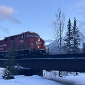 Train at Lake Louise