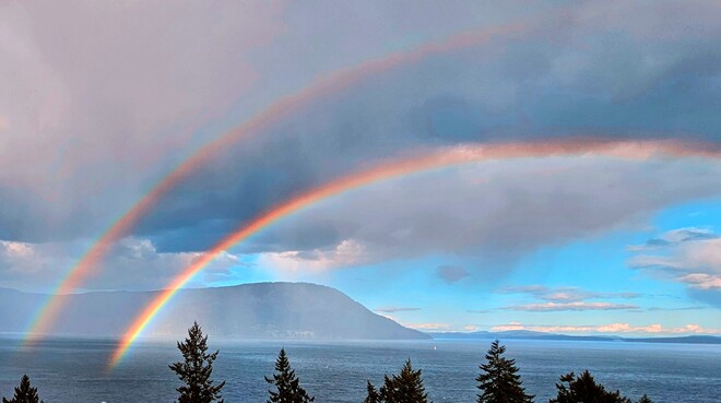 incredible double rainbow over Saltspring Island, BC Salt Spring Island, BC