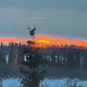 Sunset in Inuvik, Northwest Territories