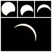 Évolution de l'éclipse solaire à Matane