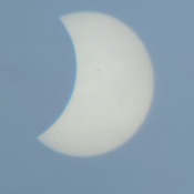Projected image of the eclipse progress