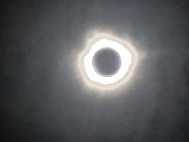 Totality zoomed in Turkey Point, ON
