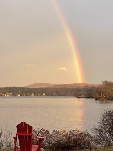 Rainbow over Lake Magog Magog, Quebec, CA
