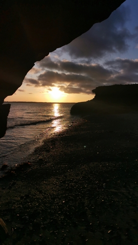 coucher de soleil 9avril ile de la Madeleine Les Îles-de-la-Madeleine, QC
