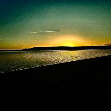 Sunset on Travers Reservoir