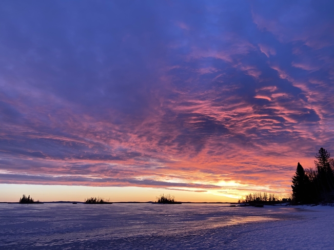 Sunrise with complimentary colours! Rivière-Héva, Quebec, CA