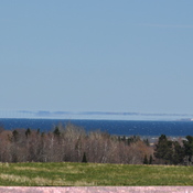 Confederation Bridge viewed from Grande Digue, NB 63 km away 2 of 2
