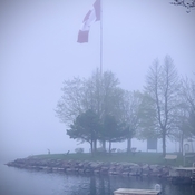 Flag in the fog