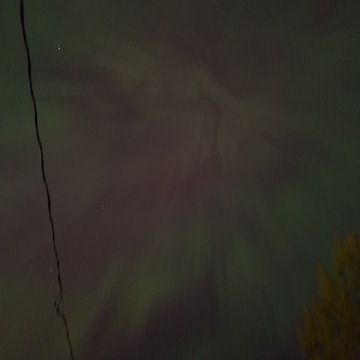 Northern lights in the city