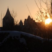 soleil glacial sur le chateau
