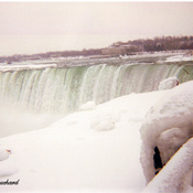 Chutes Niagara fall en hiver