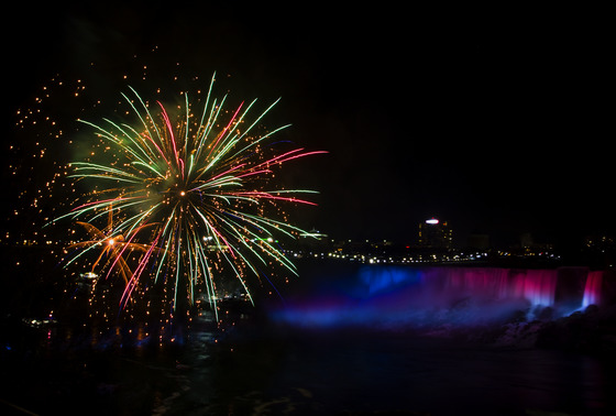 Fireworks in Niagara Falls