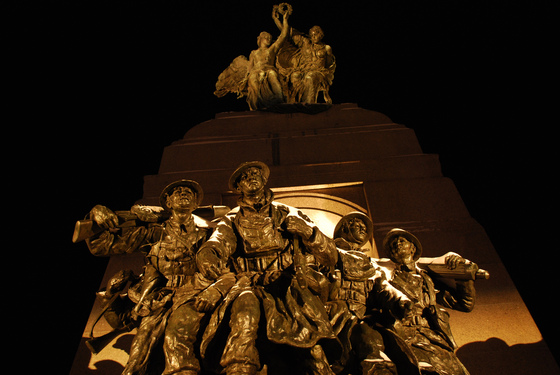 National War Memorial at night
